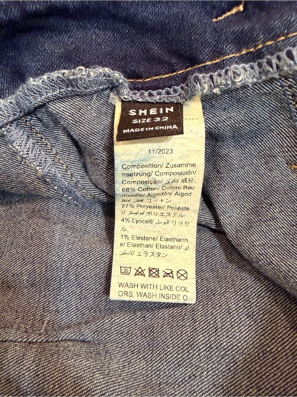 SHEIN Women's Flare Leg Belted Jean Impeccable Condition Size 32 - Picture 12 of 13